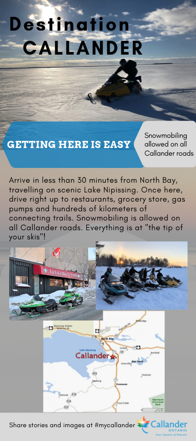 Snowmobiling in Callander 